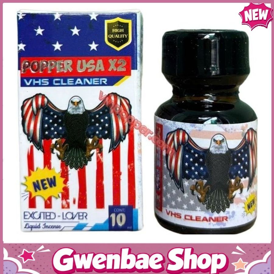 Chai Hít Tăng Khoái Cảm Kích Thích Bao Phê Popper USA X2 10ml chính hãng mẫu mới - Gwenshop Chính Hãng