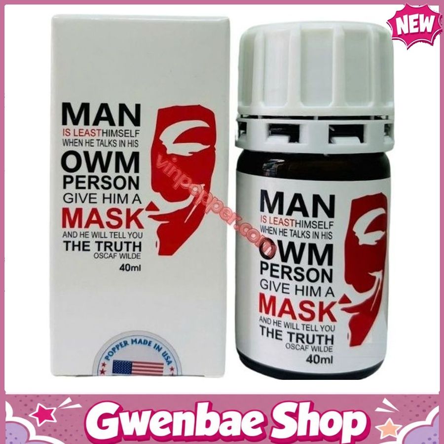 Chai Hít Cực Mạnh Lên Đỉnh Nhanh Popper Mask trắng 40ml chính hãng Hàng Chuẩn - Gwenshop Chính Hãng
