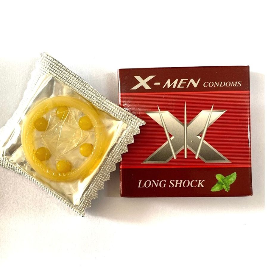 Sản Phẩm Chính Hãng Loại 1 - Bao Su Cao Cấp 6 Bi Lớn Tăng Kích Thích Nữ X Men Hộp 10 Chiếc - ôm sát cảm giác thật, giao 