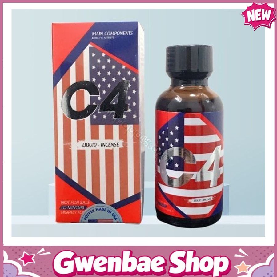 Chai Hít Tăng Khoái Cảm Kích Thích Bao Phê Popper C4 30ml chai tròn chính hãng mẫu mới - Gwenshop Chính Hãng