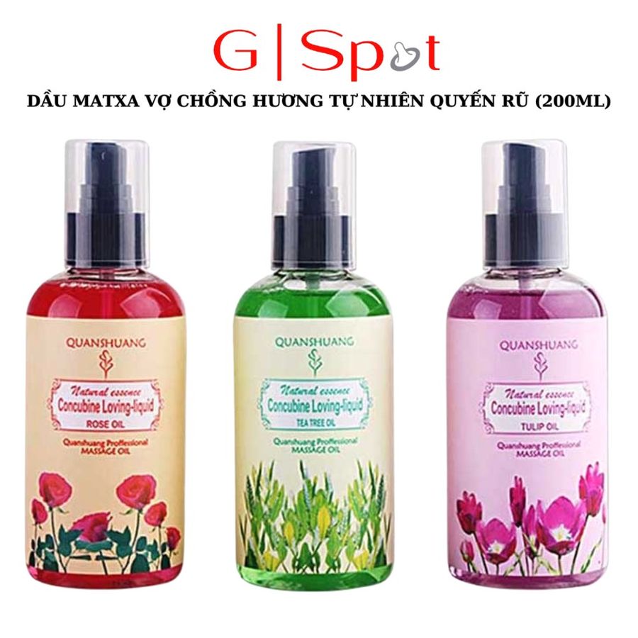 Bản Nhập Khẩu Cao Cấp - Dầu Mát Xa Vợ Chồng Hương Tự Nhiên Quyến Rũ 200ml - Thư Giãn Với Hương Hoa Hồng, Trà Xanh & Tuli