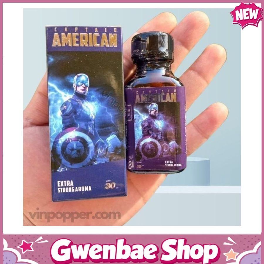 Chai Hít Tăng Khoái Cảm Kích Thích Bao Phê Popper Captain American 30ml chính hãng - Gwenshop Chính Hãng