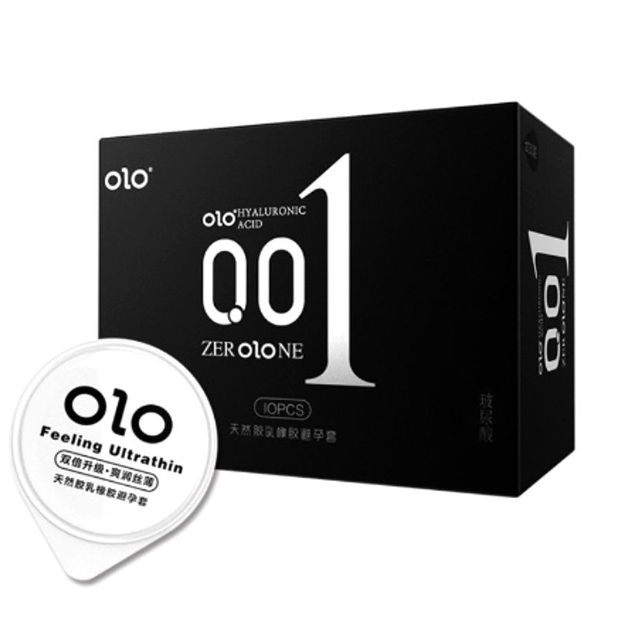 Hàng Nội Địa Cao Cấp - OLO Đen Hương Vani, Bao Su Cao Cấp 0.01 Hãng Olo Siêu Mỏng, có nhiều gel bôi trơn Q01 10PCS - ôm 