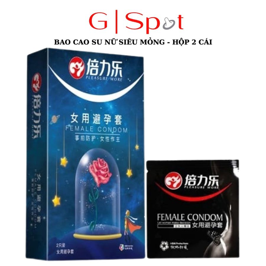 Hàng Chuẩn Nhập Khẩu - Bao Su Cao Cấp Dành Cho Nữ Siêu Mỏng - Hộp 2 Cái Baili Le 2 cái - ôm sát cảm giác thật, giao hàng