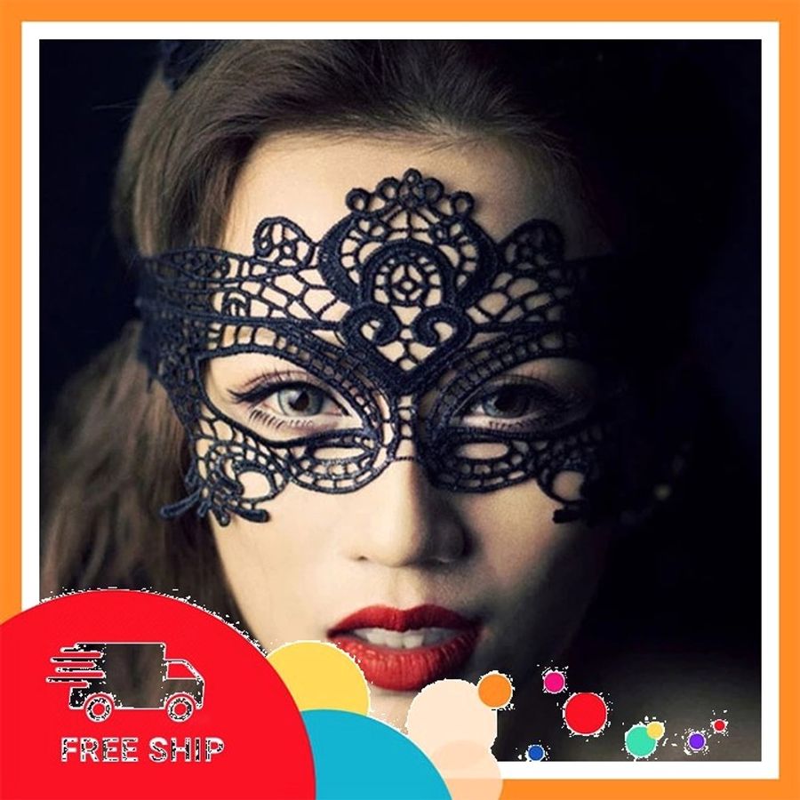 Phiên Bản Chính Hãng - Phụ Kiện Cosplay Dễ Thương Cho Nữ Sexy Gợi Cảm - Mặt Nạ Đen Chuẩn Auth SHIP 10x10cm - chất vải co