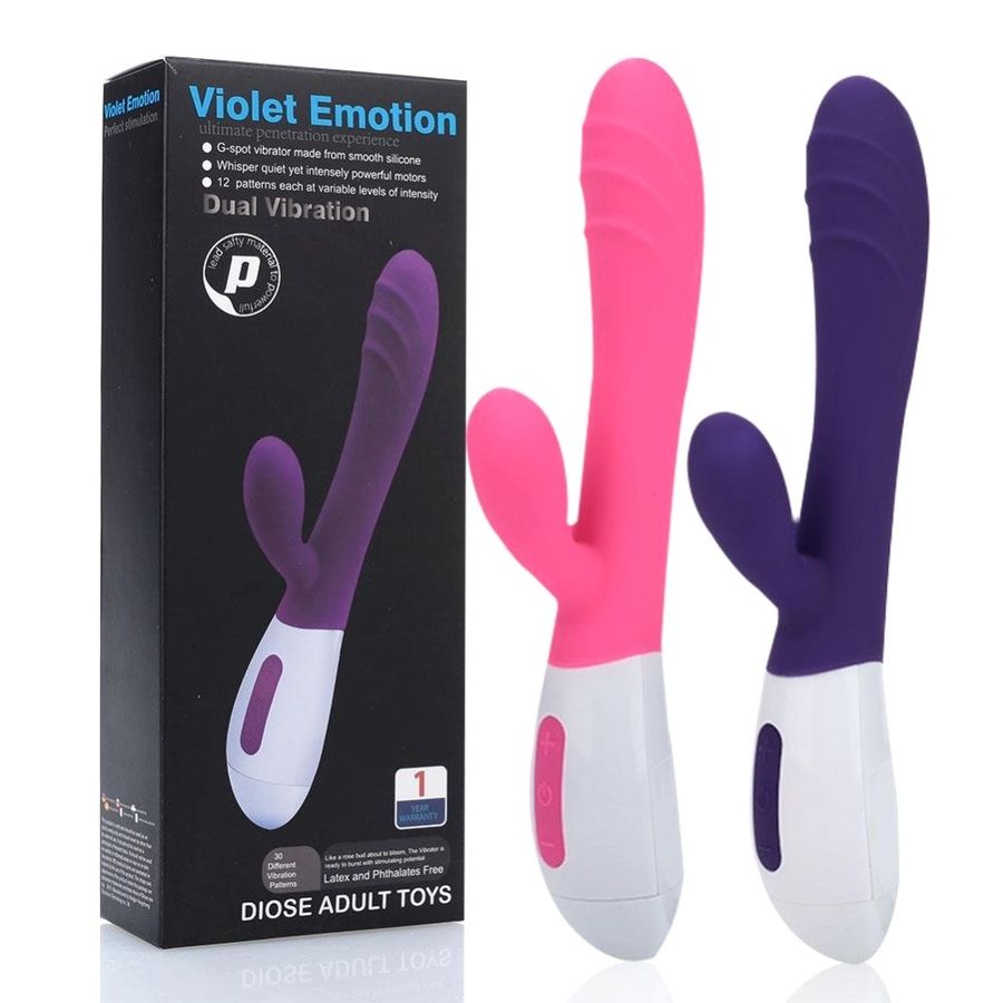 Sản Phẩm Chính Hãng Loại 1 - Dương Vật Giả Violet Emotion 12 Chế Độ Rung Chống Nước - nhiều chế độ, sạc pin tiện dụng