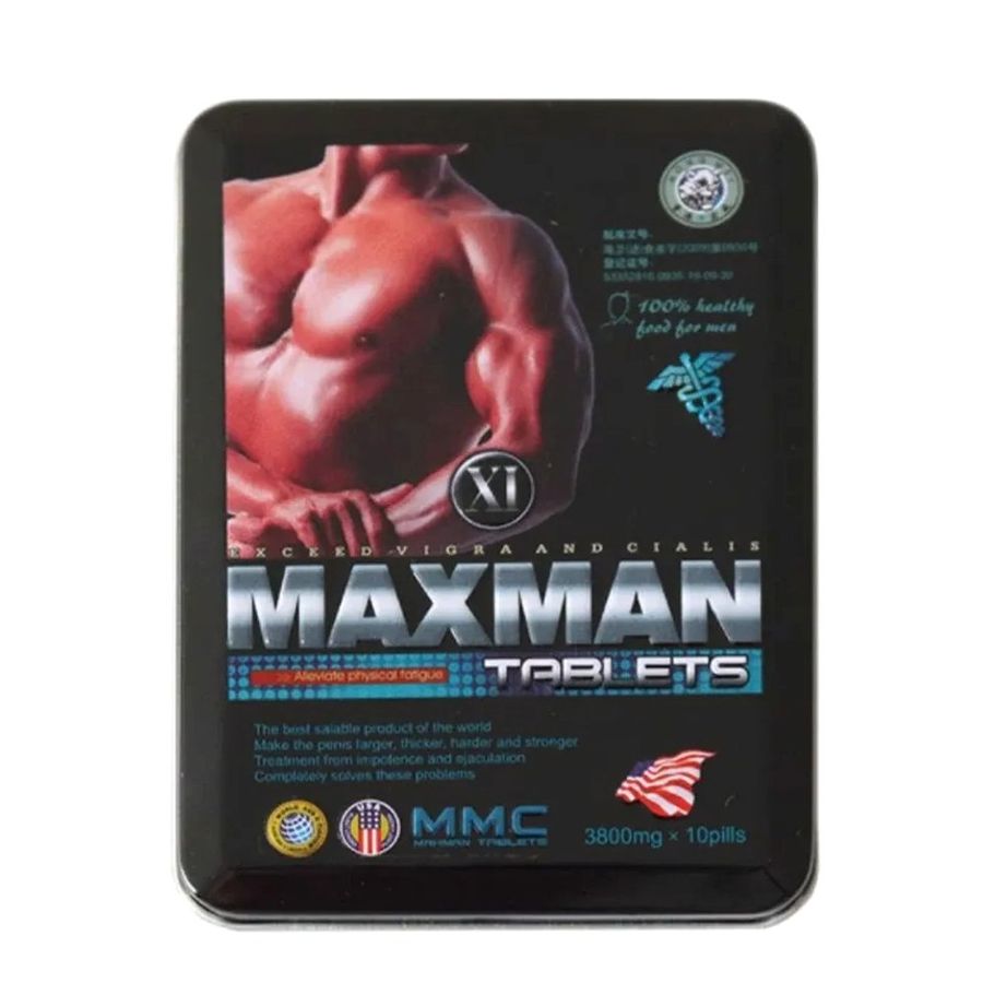 Bản Nhập Khẩu Cao Cấp - Hộp 10 Viên Maxman Mỹ Hỗ Trợ Sinh Lý Nam sớm tốt mẫu 2 MMC 3800mg x 10pills - hàng có sẵn, giao 