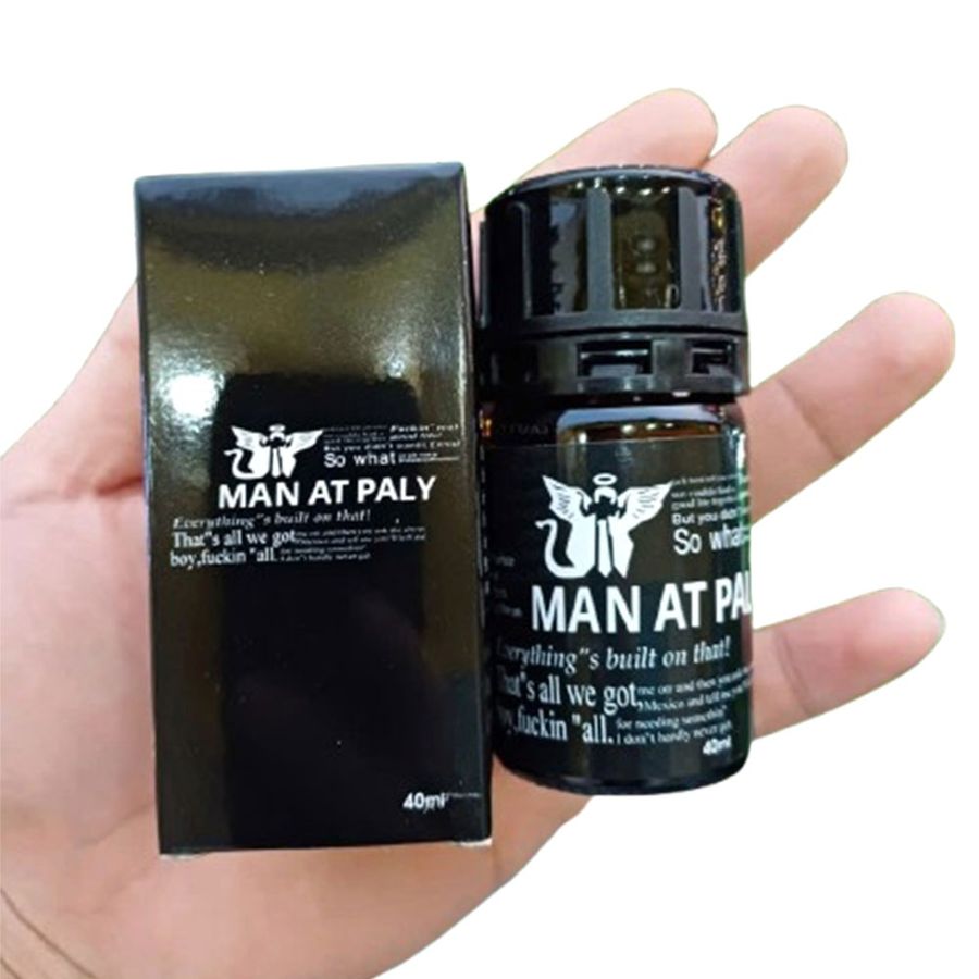 Hàng Chuẩn Nhập Khẩu - Dung Dịch Hít Thư Giãn MAN AT PALY 40ml Đen Mùi Dịu, Phê Mạnh, Chống Lờn - hương dịu, dùng cho cả