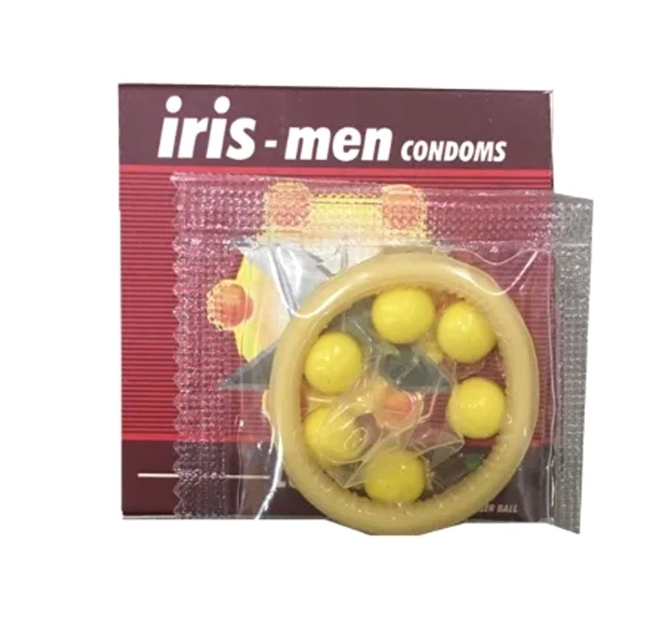 Phiên Bản Chính Hãng - Bao Su Cao Cấp Bi Iris Men 6 Bi Lớn - Hộp 1 Cái - ôm sát cảm giác thật, giao hàng kín đáo