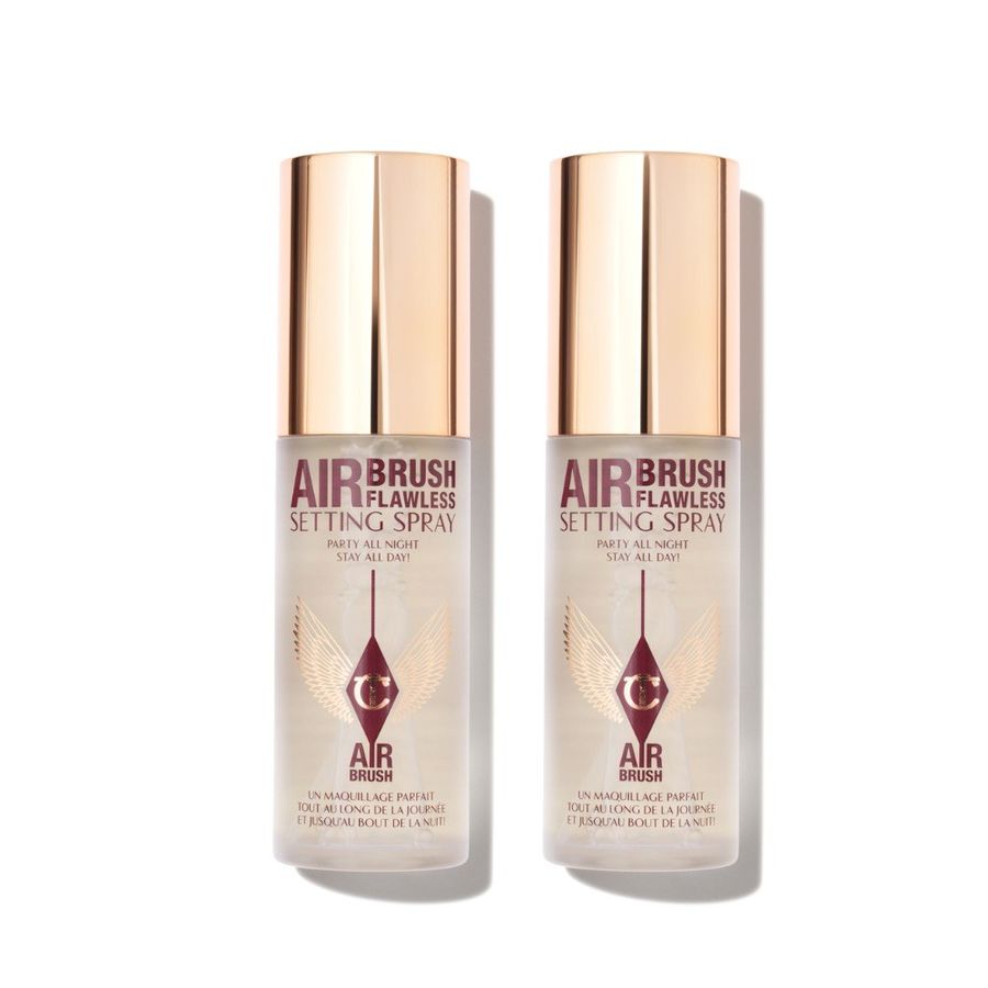 Phiên Bản Chính Hãng - Set Dạng Xịt Khoá Nền Make Up Charlotte Tilbury Airbrush Flawless Mini 2 x 35ml - Duy Trì Lớp Tra