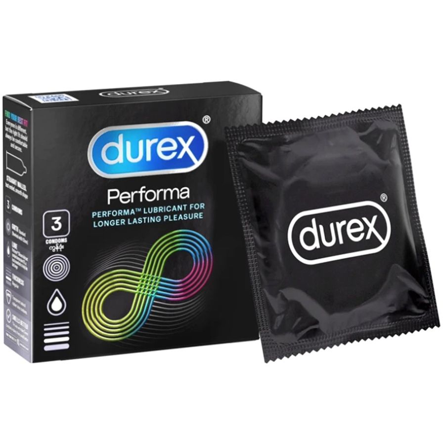 Phiên Bản Chính Hãng - Bao Su Cao Cấp Durex Performa Cường Hóa Thời Gian 3 - ôm sát cảm giác thật, giao hàng kín đáo