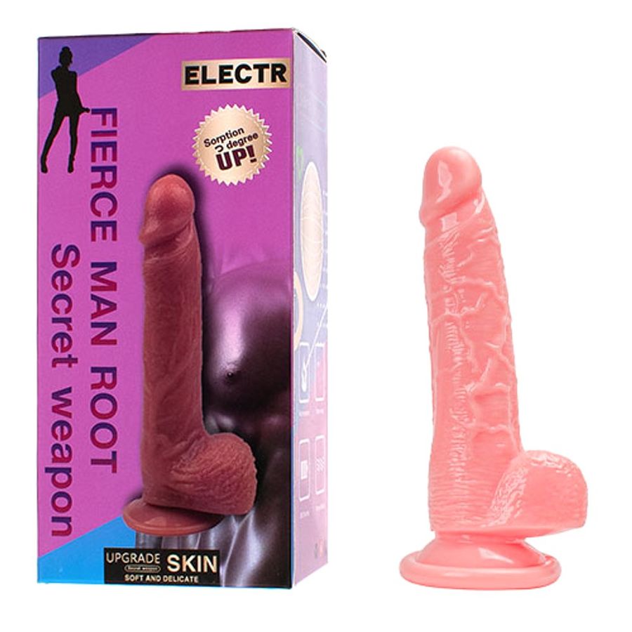 Phiên Bản Chính Hãng - Dương Vật Giả Dính Tường Trong Suốt Electr Fierce Man Root Secret Weapon - chất liệu mềm mịn, an 