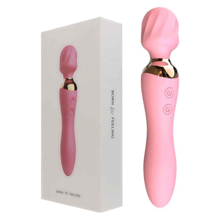 Phiên Bản Chính Hãng - Chày Rung Massage 2 Đầu Siêu Mạnh Sagan BORN TO FEELING - nhiều chế độ, sạc pin tiện dụng