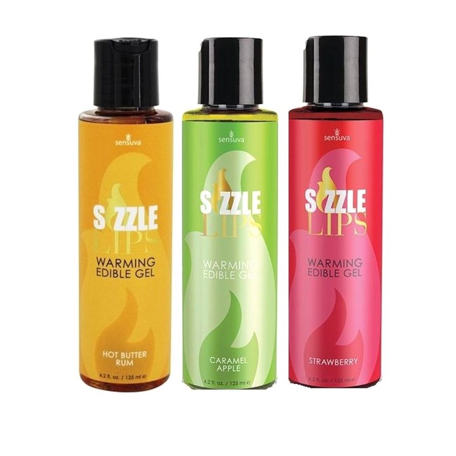 Phiên Bản Chính Hãng - Dung Dịch Bôi Trơn Massage Làm Nóng Cơ Thể Nếm Được Sensuva Sizzile Lips mẫu 2 4.2 fl oz / 125 ml