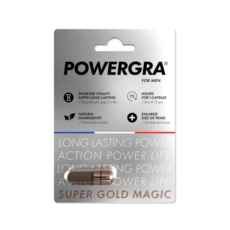 Phiên Bản Chính Hãng - Viên Hỗ Trợ Tăng Cường Sinh Lý Nam Cao Cấp Powergra For Men - hàng nhập khẩu, dùng theo hướng dẫn