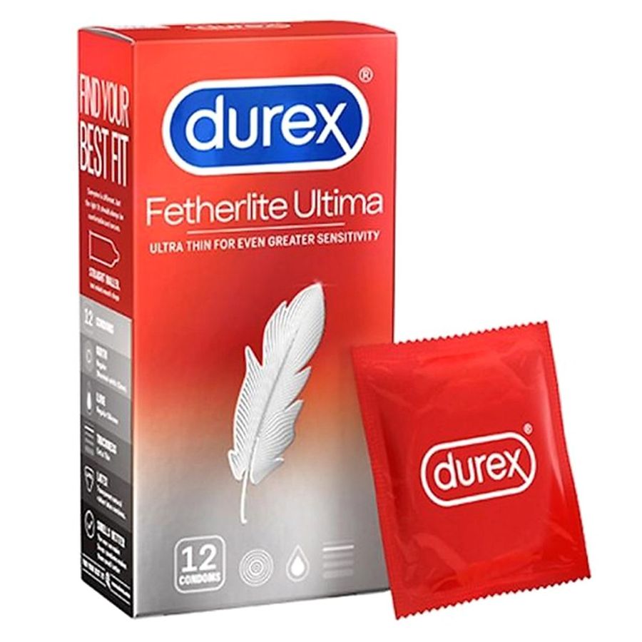 Dòng Cao Cấp Chính Hãng - Bao Su Cao Cấp Durex Fetherlite Ultima siêu mỏng trơn ôm sát mẫu 2 12 - ôm sát cảm giác thật, 
