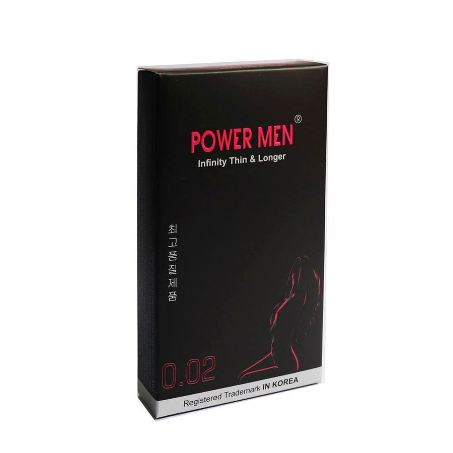 Bản Nhập Khẩu Cao Cấp - Bao Su Cao Cấp Power Men 0.02 Infinity - Kéo Dài Thời Gian 0.02 - ôm sát cảm giác thật, giao hàn