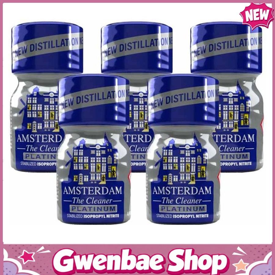 Chai Hít Tăng Khoái Cảm Kích Thích Bao Phê Amsterdam Platinum Leather Cleaner Poppers - 10ml - 5 Pack - Gwenshop Chính Hãng