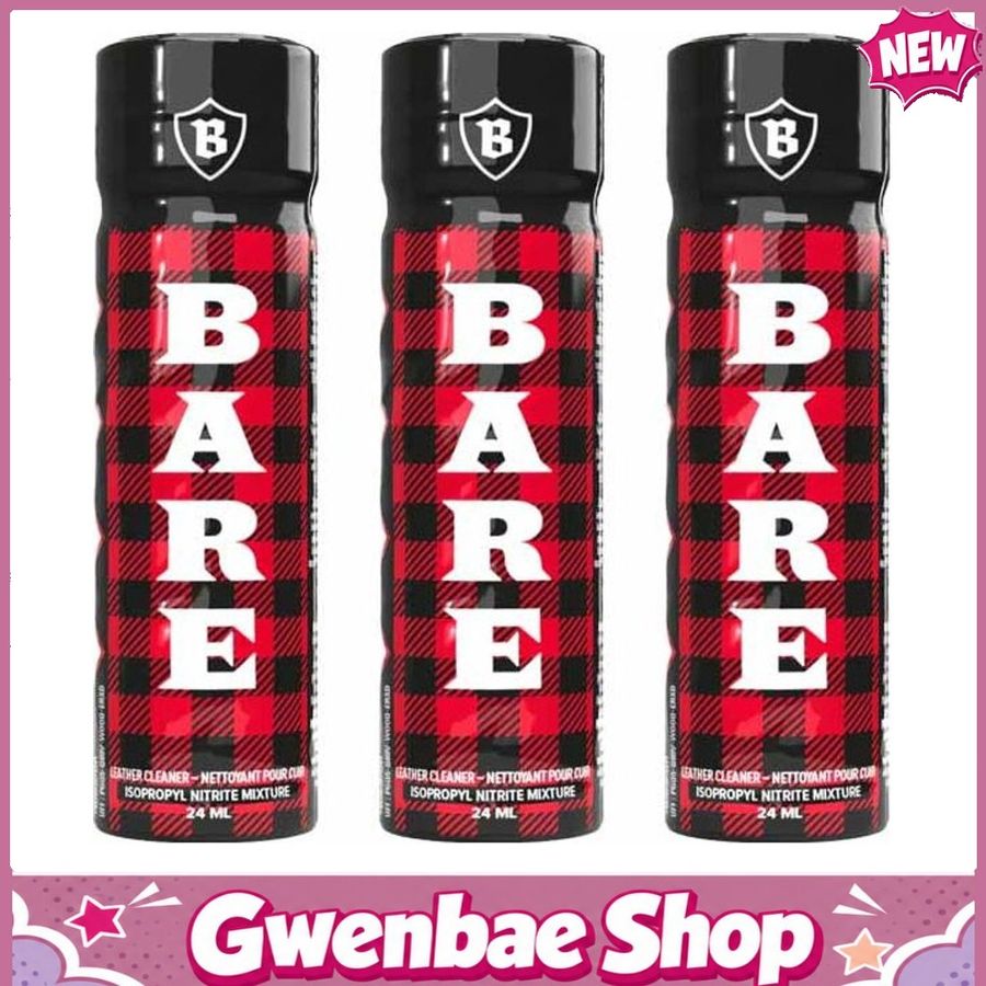 Chai Hít Tăng Khoái Cảm Kích Thích Bao Phê BARE Tall Leather Cleaner Poppers - 24ml - 3 Pack - Gwenshop Chính Hãng