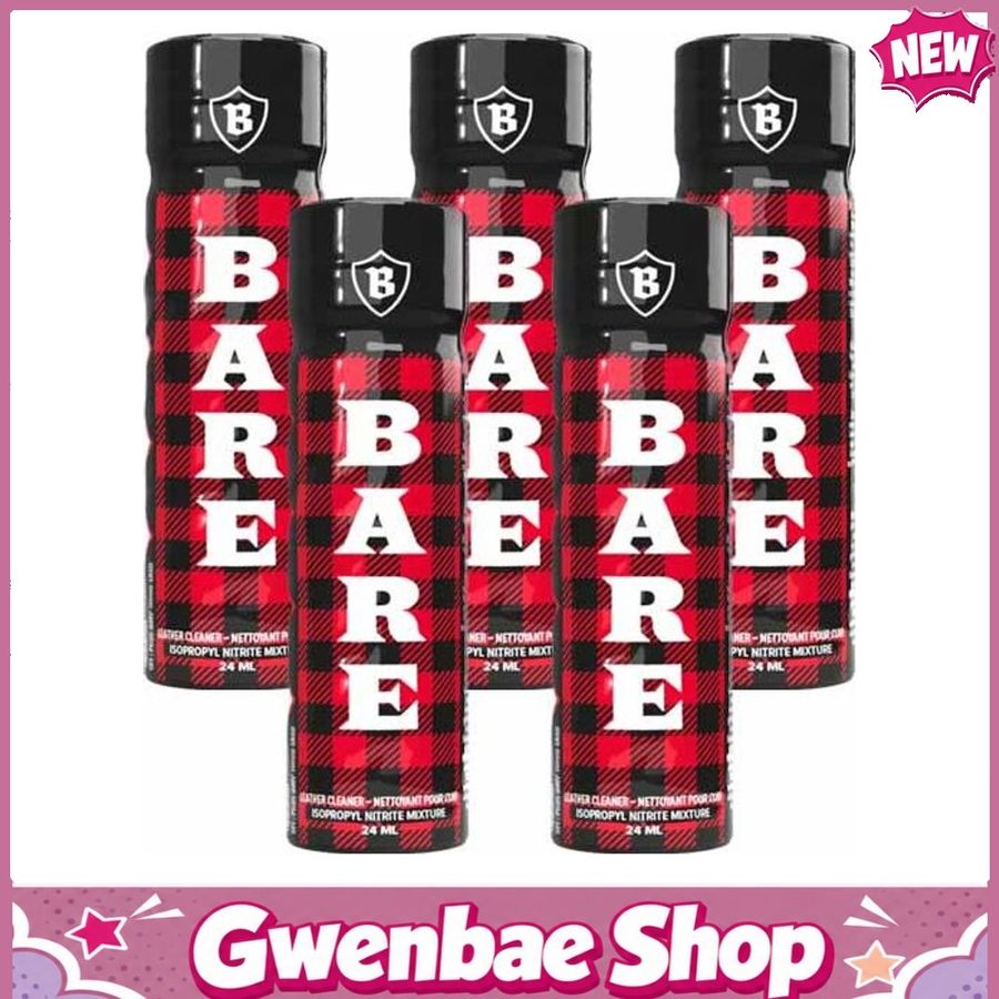 Chai Hít Tăng Khoái Cảm Kích Thích Bao Phê BARE Tall Leather Cleaner Poppers - 24ml - 5 Pack - Gwenshop Chính Hãng