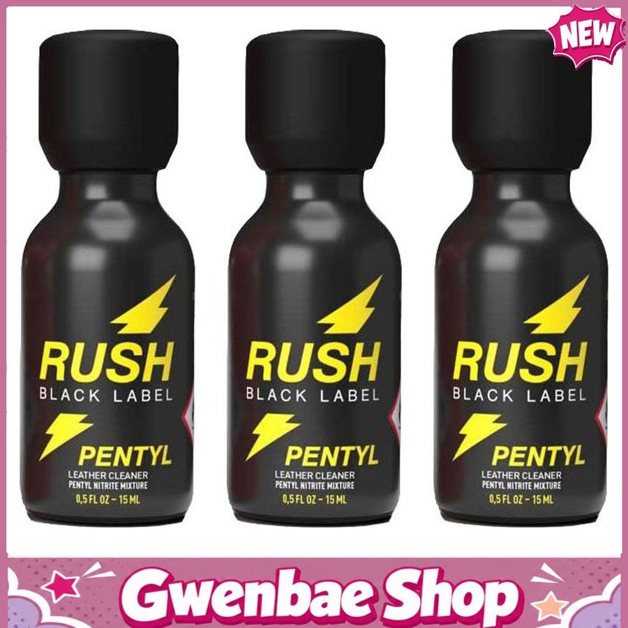 Chai Hít Tăng Khoái Cảm Kích Thích Bao Phê Rush Black Label Pentyl Poppers - 15ml - 3 Pack - Gwenshop Chính Hãng