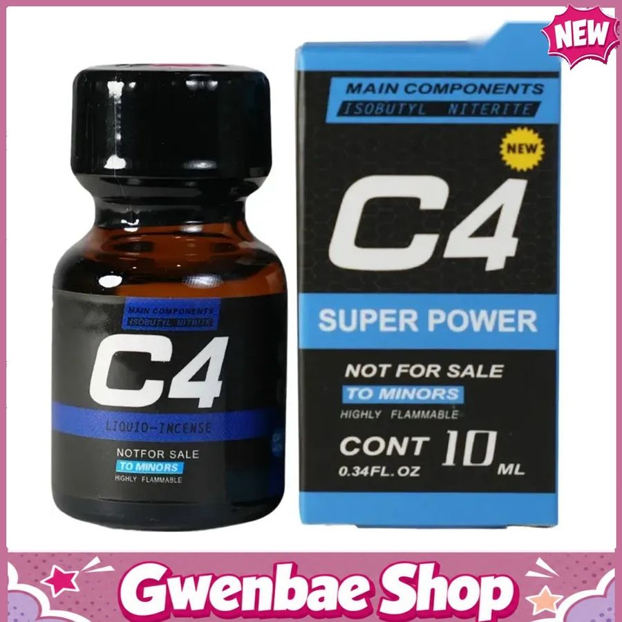 Chai Hít Tăng Khoái Cảm Kích Thích Bao Phê Popper C4 Blue 10ml Mỹ tăng khoái cảm trải nghiệm - Gwenshop Chính Hãng