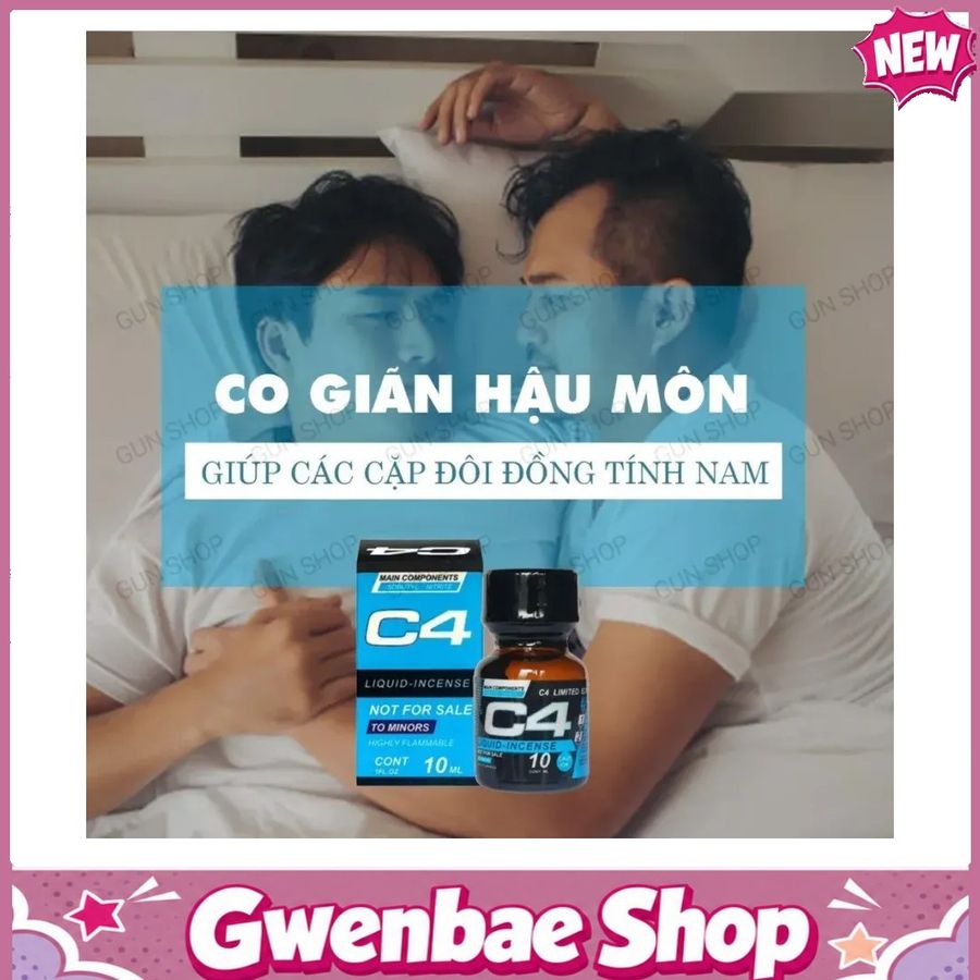 Chai Hít Cực Mạnh Lên Đỉnh Nhanh Popper C4 Blue 10ml Mỹ tăng khoái cảm trải nghiệm - Gwenshop Chính Hãng