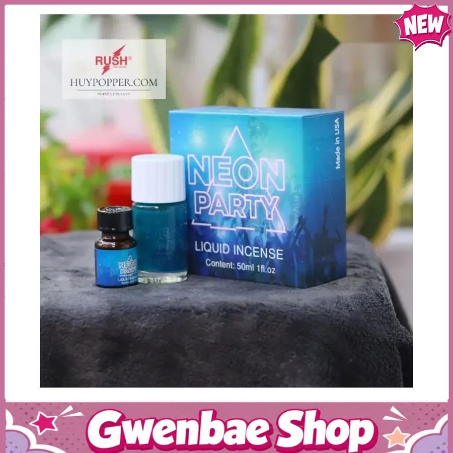 Chai Hít Cực Mạnh Lên Đỉnh Nhanh Popper Dạ Quang Neon Party Xanh - 50ml - Gwenshop Chính Hãng