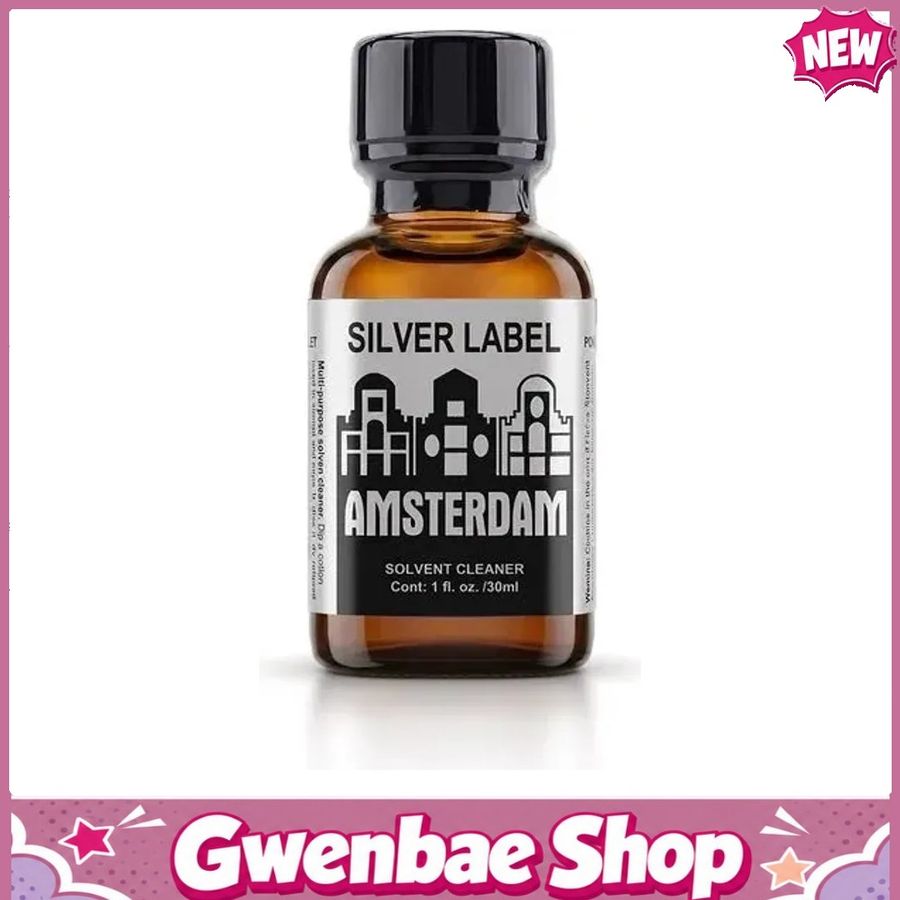 Chai Hít Tăng Khoái Cảm Kích Thích Bao Phê Popper DS USA Amsterdam Silver Label 30ml Chai Hít Tăng Khoái Cảm Mỹ - Gwenshop Chính Hãng