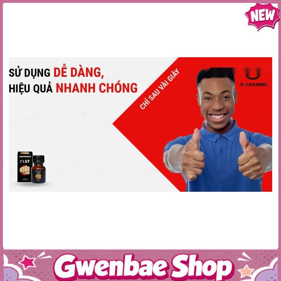 Chai Hít Thư Giãn Bay Phê Cho Cặp Đôi Popper Fist Platinum 10ml Mỹ USA PWD - Gwenshop Chính Hãng