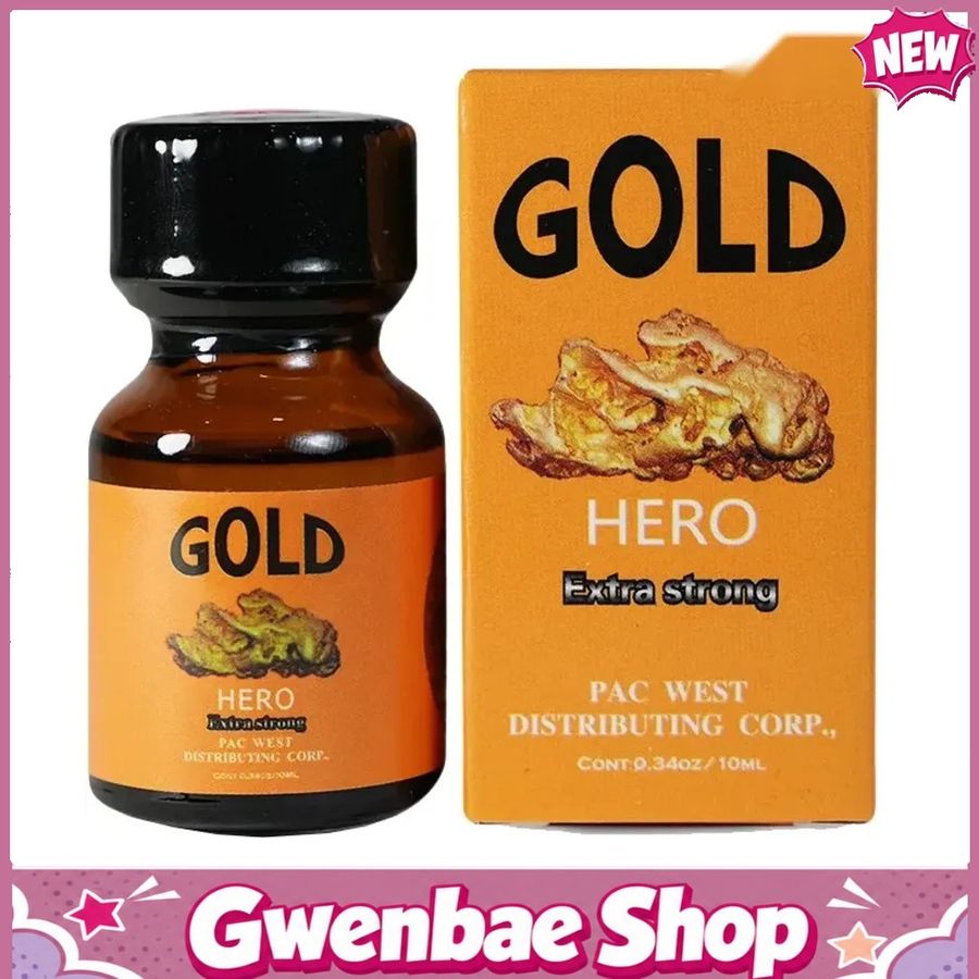 Chai Hít Tăng Khoái Cảm Kích Thích Bao Phê Popper Gold Hero Extra Strong 10ml cho Top Bot - Gwenshop Chính Hãng