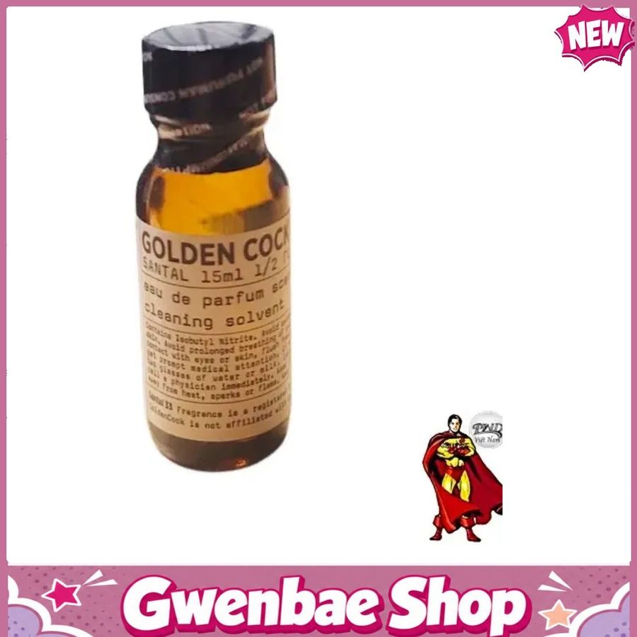 Chai Hít Tăng Khoái Cảm Kích Thích Bao Phê Popper Golden Cock 34 Santal 15ml mạnh mẽ kích thích - Gwenshop Chính Hãng