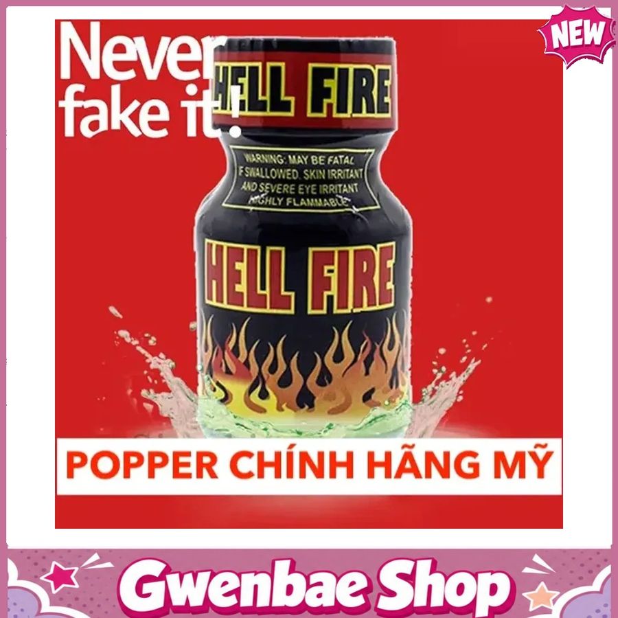 Chai Hít Cực Mạnh Lên Đỉnh Nhanh Popper Hell Fire 10ml USA PWD - Gwenshop Chính Hãng