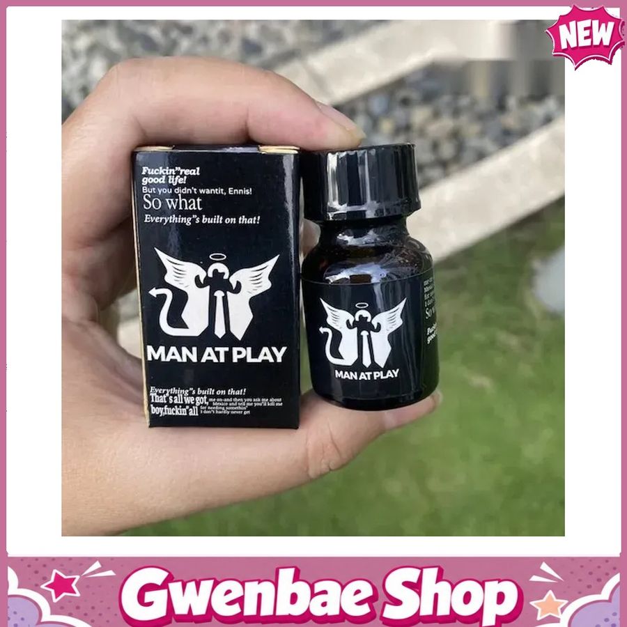 Chai Hít Nhập Khẩu Tăng Cảm Giác Lên Mây Popper Man At Play đen 10ml chính hãnh dành cho Top Bot loại mạnh - Gwenshop Chính Hãng