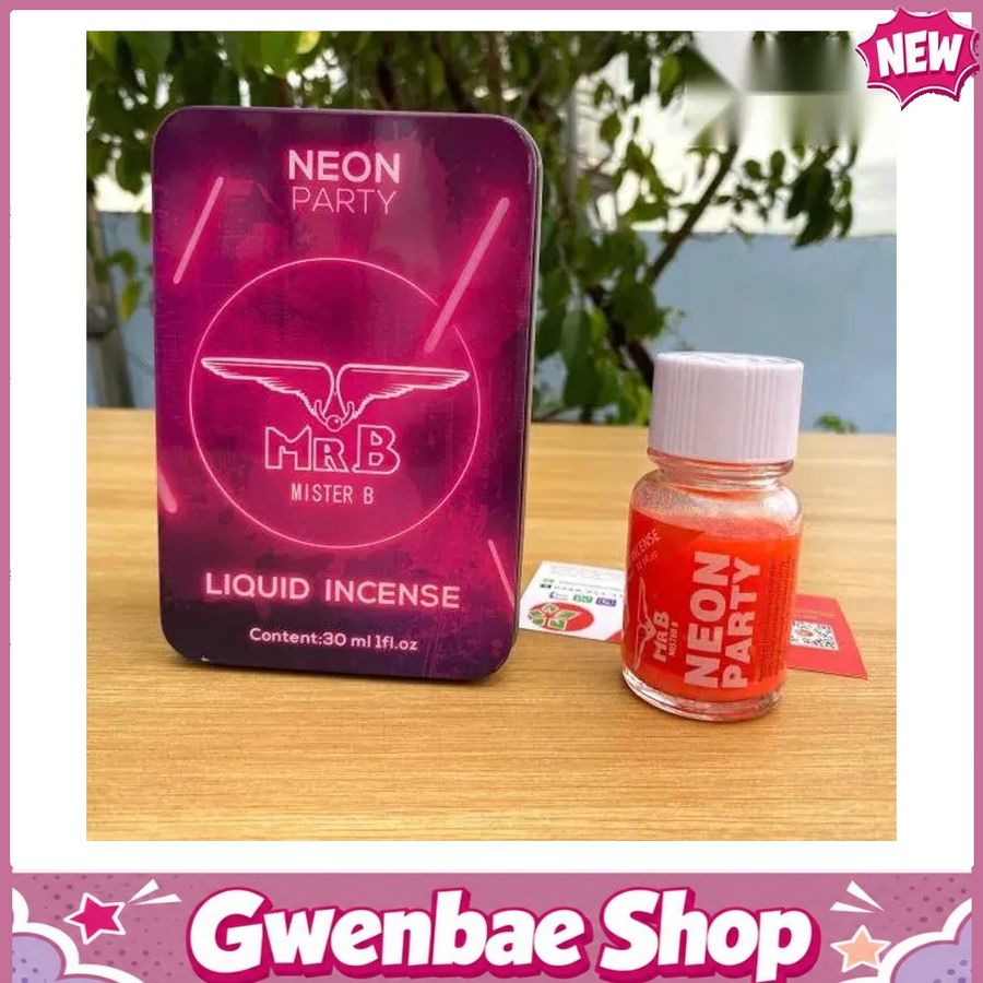 Chai Hít Cực Mạnh Lên Đỉnh Nhanh Popper Neon Party Đỏ Mr.B 30ml hộp thiếc sang trọng tăng khoái cảm hưng phấn - Gwenshop Chính Hãng