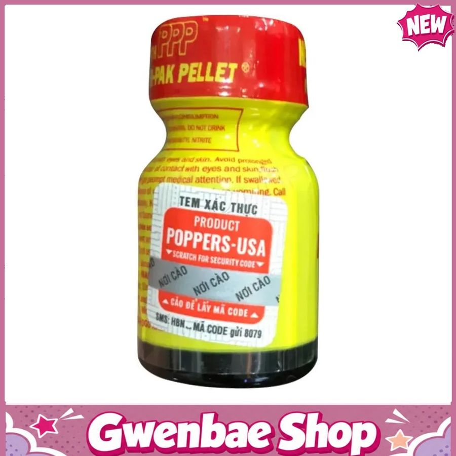 Chai Hít Cực Mạnh Lên Đỉnh Nhanh Popper Rush Original Yellow 10ml Mỹ USA - Gwenshop Chính Hãng