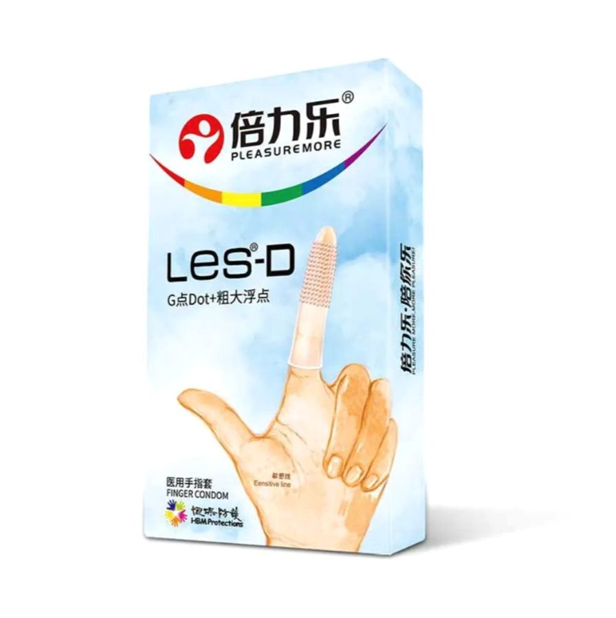 Les-D - Bao Cao Su Ngón Tay Beilile, Gai Mịn Làm Ấm Hộp 8 Cái Chính Hãng