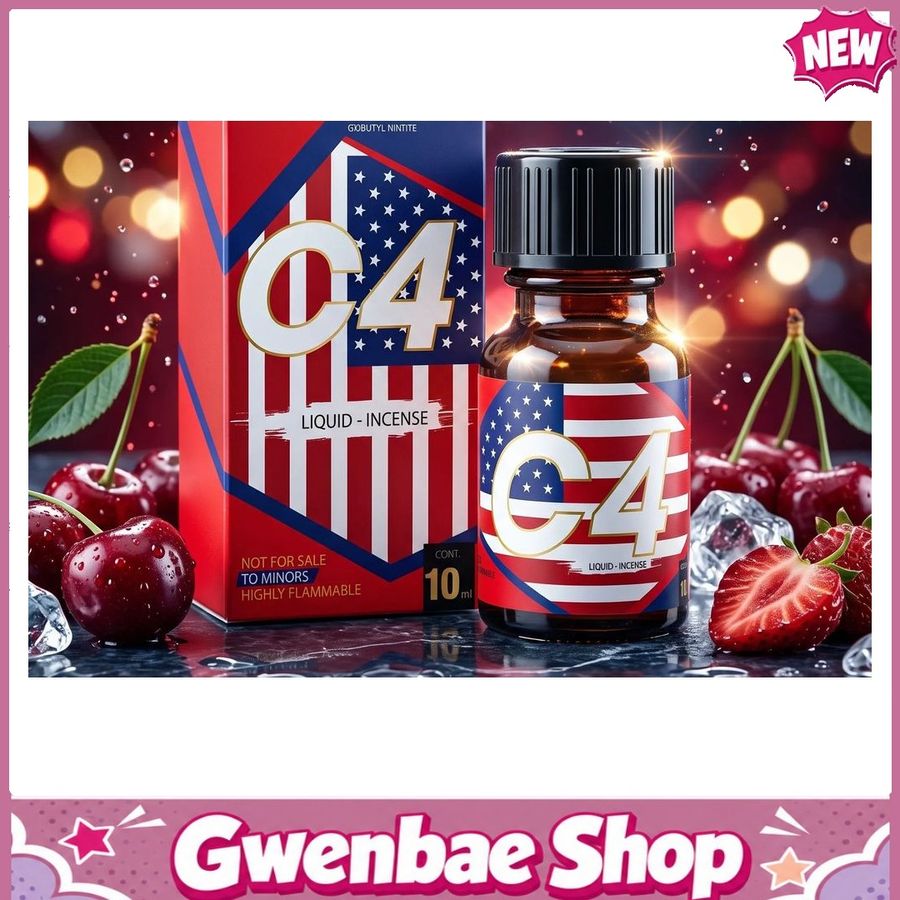Chai Hít Tăng Khoái Cảm Kích Thích Bao Phê Popper C4 Cherry 10ml Chính Hãng Mỹ | Tăng Khoái Cảm Êm Dịu - Gwenshop Chính Hãng