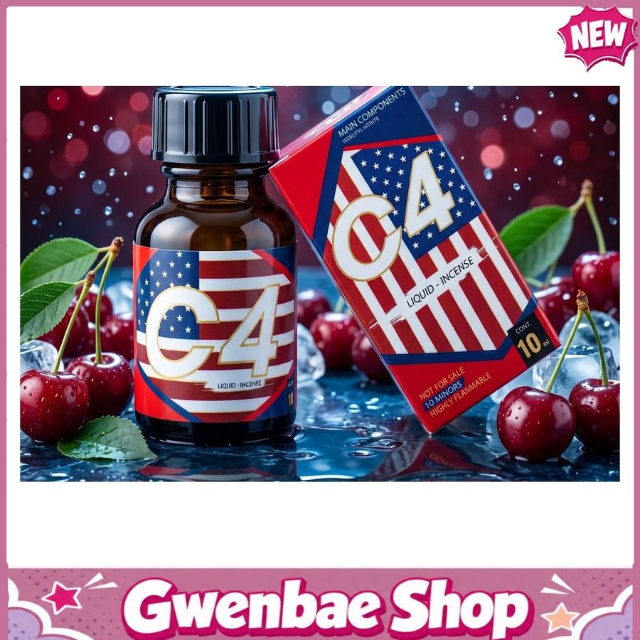 Chai Hít Thư Giãn Bay Phê Cho Cặp Đôi Popper C4 Cherry 10ml Chính Hãng Mỹ | Tăng Khoái Cảm Êm Dịu - Gwenshop Chính Hãng