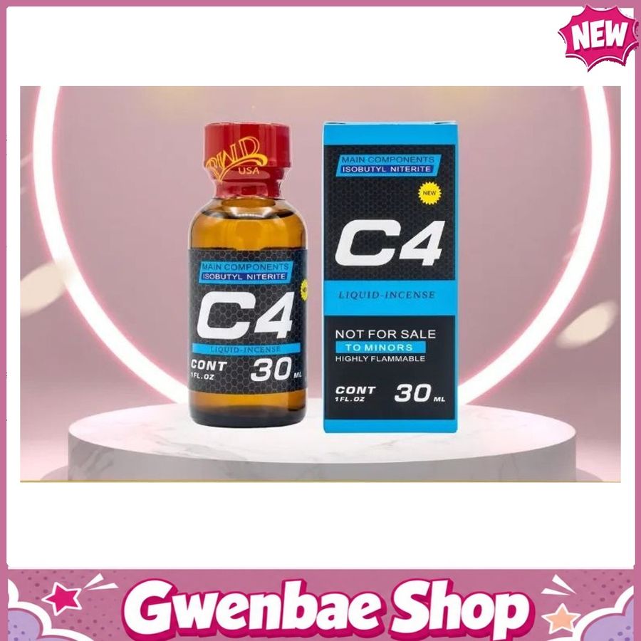 Chai Hít Tăng Khoái Cảm Kích Thích Bao Phê Popper C4 Xanh Sapphire 30ml USA - Cho Bot Giãn Cơ Êm Không Xìu - Gwenshop Chính Hãng