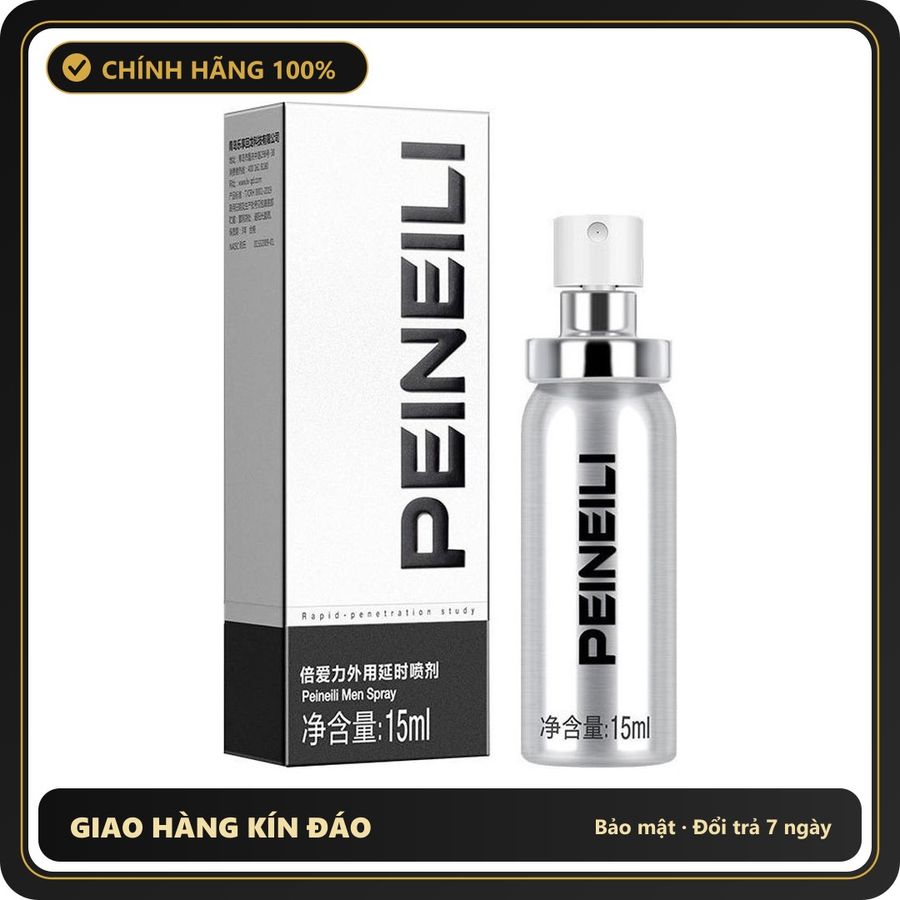 Xịt chống xuất tinh sớm Peineili 15ml chính hãng - kéo dài thời gian, chiết xuất thảo dược, thấm nhanh không nhờn rít - giao hàng che tên kín đáo