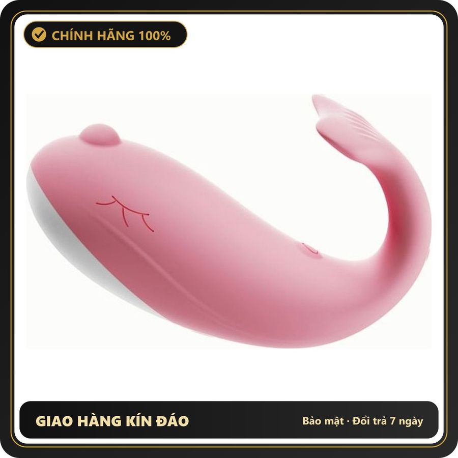 Trứng rung Jiuuy Cá Voi app chính hãng - 10 chế độ rung, điều khiển qua app, rung êm không tiếng động - giao hàng che tên kín đáo
