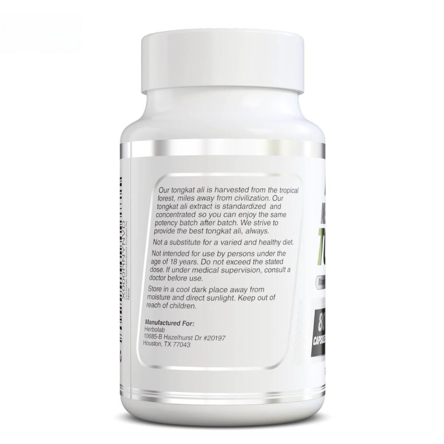 Viên uống Tongkat Ali Herbolab 600mg - Hỗ trợ sinh lý và sức khỏe nam giới từ 18 tuổi trở lên - bản tiêu chuẩn
