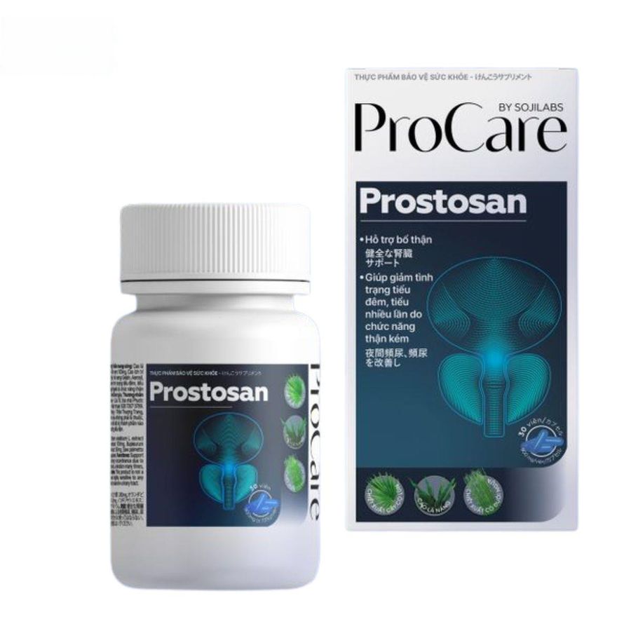 Viên uống Procare Prostosan - Tăng cường chức năng thận, giảm tiểu đêm cho người cao tuổi - mẫu mới