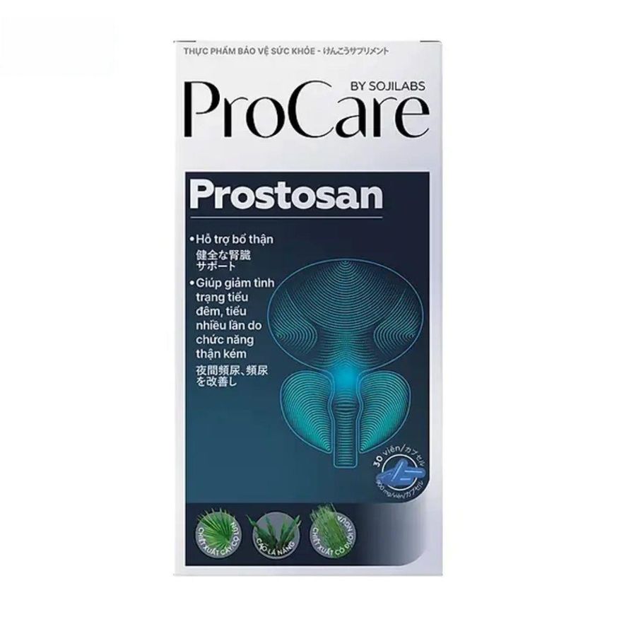 Viên uống Procare Prostosan - Tăng cường chức năng thận, giảm tiểu đêm cho người cao tuổi - bản tiêu chuẩn