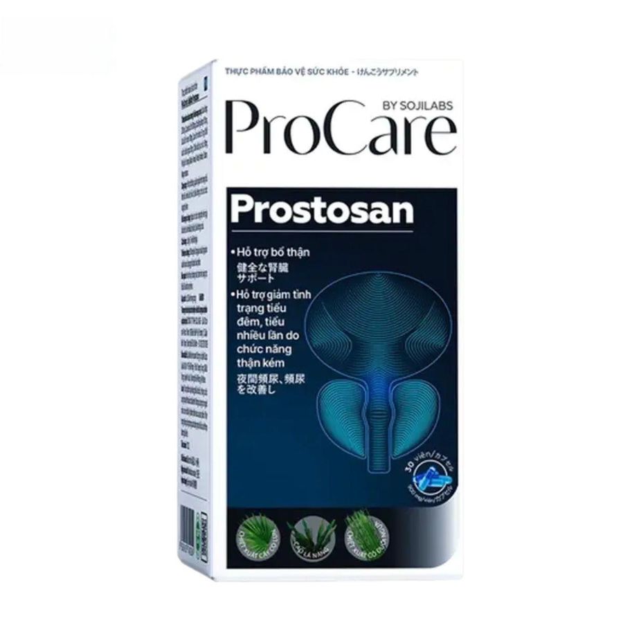 Viên uống Procare Prostosan - Tăng cường chức năng thận, giảm tiểu đêm cho người cao tuổi - đóng gói kín