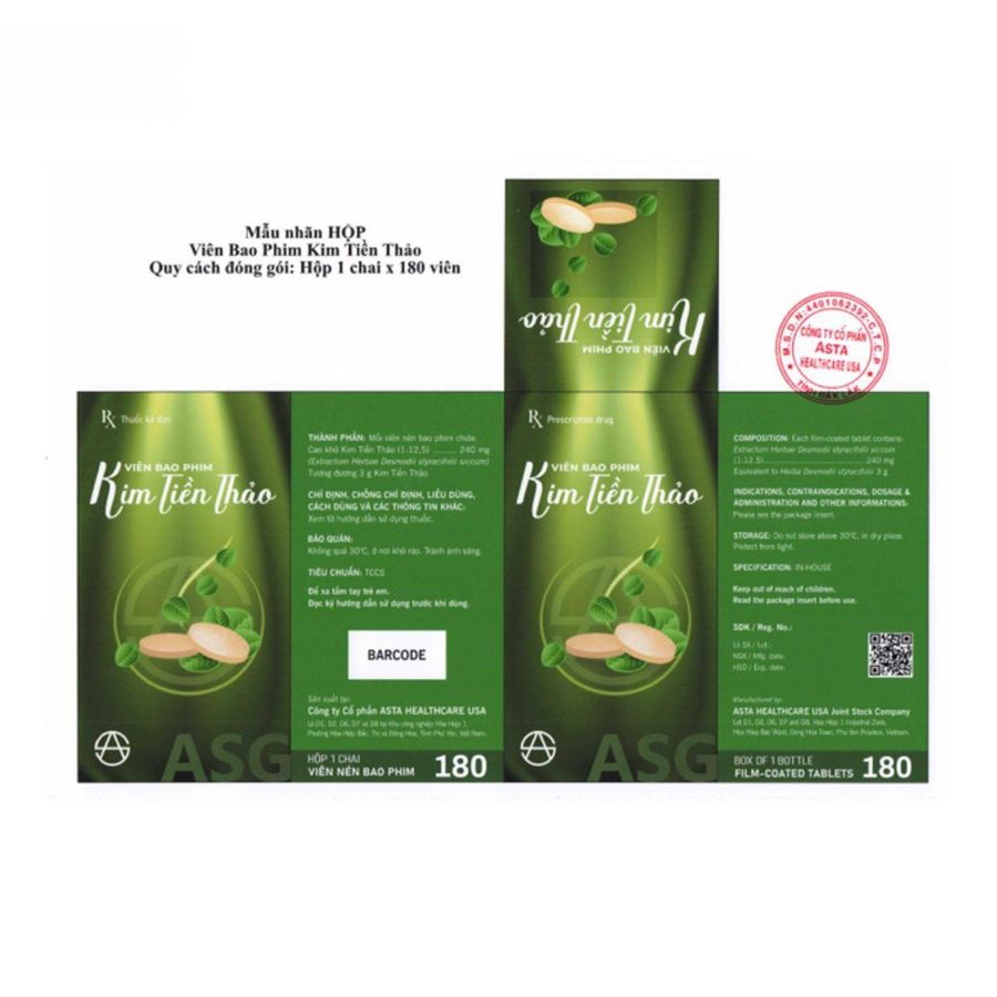 Viên uống Kim Tiền Thảo 240mg - Hỗ trợ điều trị sỏi thận, sỏi mật cho người - hàng chuẩn