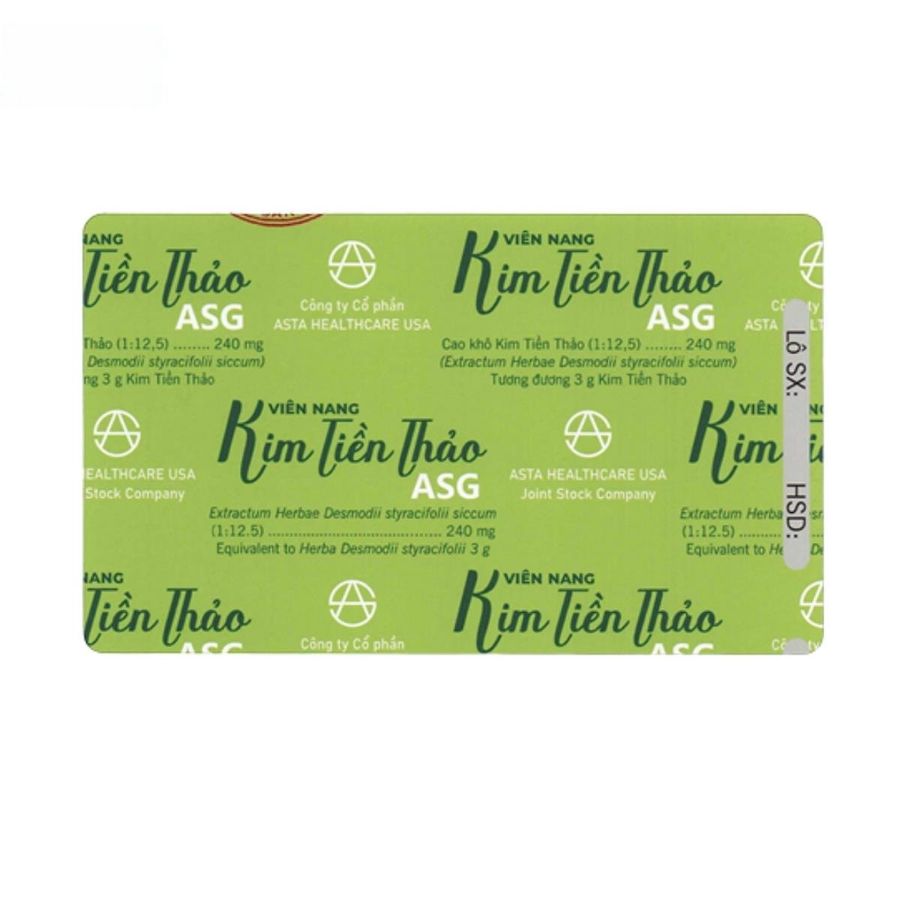 Viên nang Kim Tiền Thảo 240mg - Điều trị sỏi đường tiết niệu và viêm bể thận cho người lớn - chính hãng