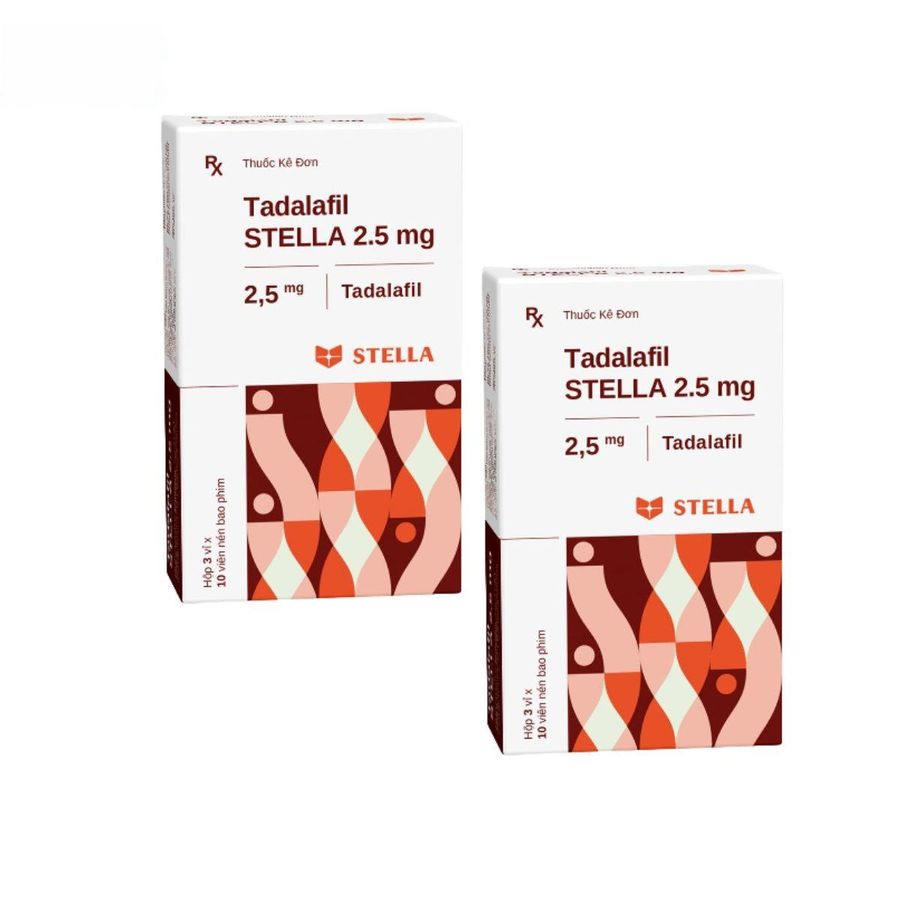 Viên uống Tadalafil STELLA 2.5 mg - hỗ trợ cương dương hiệu quả cho nam giới trưởng thành - mẫu mới