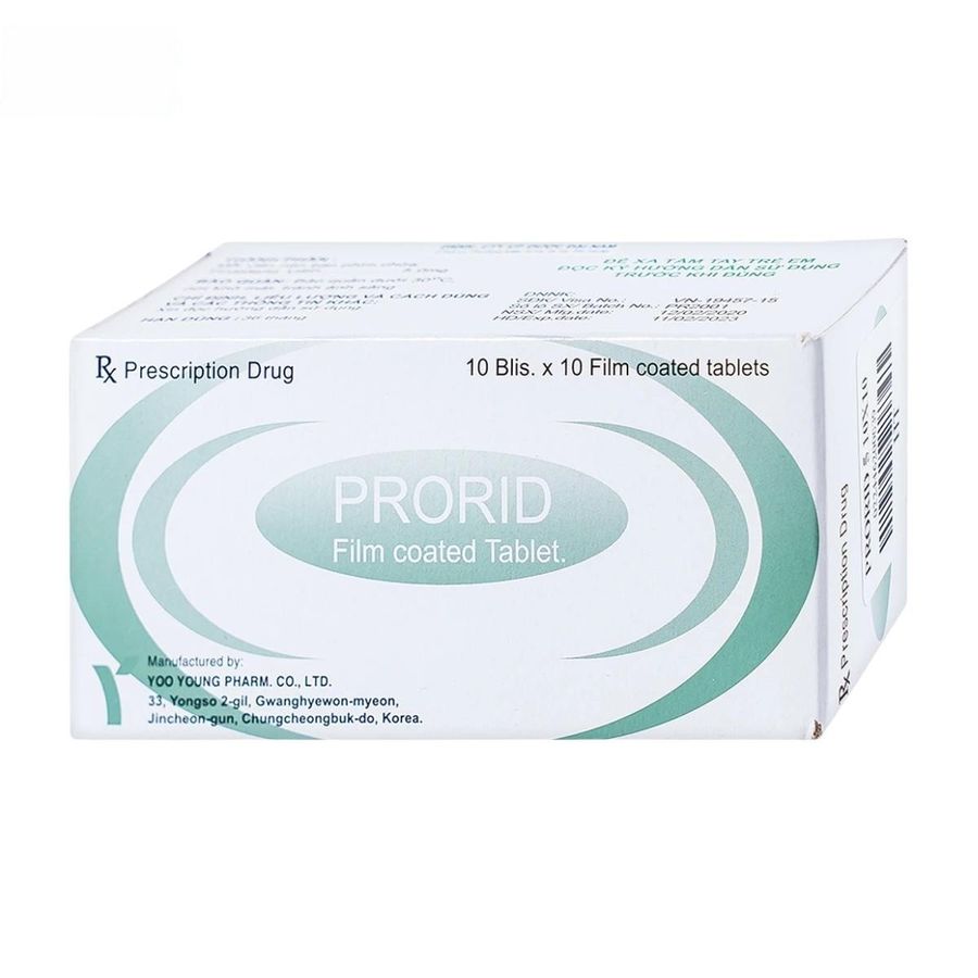 Viên uống Prorid 5mg - điều trị tăng sản tuyến tiền liệt lành tính cho nam giới - mẫu mới